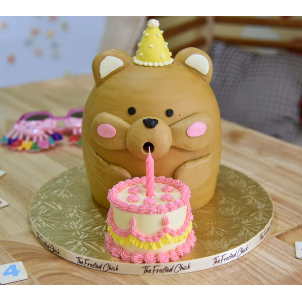 Teddy Bear Blow Candle Cake